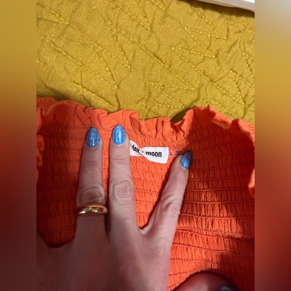 Boutique 🧡 Orange Ruffled Mini Skort NWOT - Picture 4 of 4